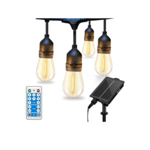 Solar String Lights E27 |10 LED | 19FT with 8 Lighting Mode, Solar and USB Powered with Display Panel Decorative, Diwali,Festival,Outside Garden Yard Balcony
